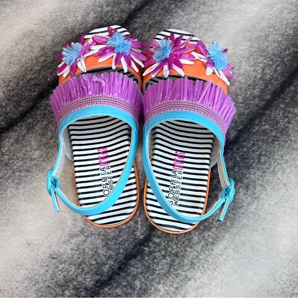 Sophia Webster Jute Flower Sandals - Picture 2 of 7